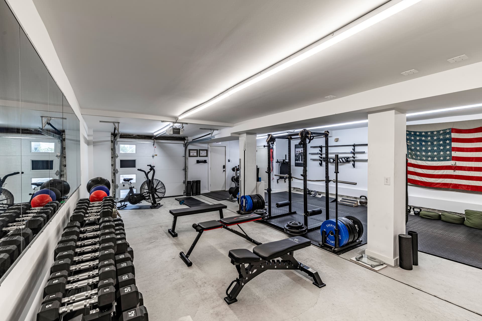 Dumbbells, racks, and training equipment at VHP